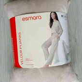 Esmara брендовый теплый велюровый домашний костюм цвет нюдовый размер евро 40/42