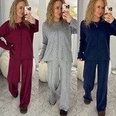 Женский теплый брючный костюм