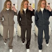 Теплый женский брючный костюм отличное качество