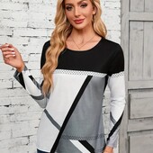 Стильний жіночий реглан з геометричним принтом ,розмір-XL