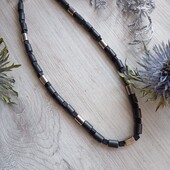 Намисто чорно-сріблясте