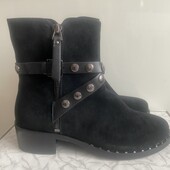 Шкіряні замшеві зимові ботинки черевики ботінки tomfrie