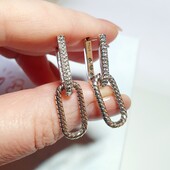 Серебряные серьги кольца проба 925