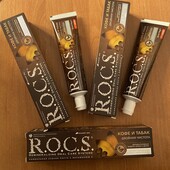 Зубна паста відбілююча Rocs кофе і табак без фтору