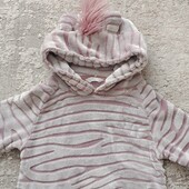Худі кофточка плюшева на дівчинку ,,зебра" 12-13 р. 152-158