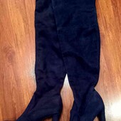 Замшеві ботфорди на весну.