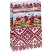 Пакет кольоровий великий "Патріотичний" вертикальний 39х25х8