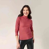 Розпродаж! Жіночий тоненький гольф в рубчик Esmara кораловий M