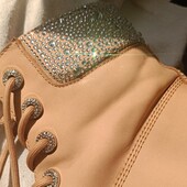 Ботинки со стразами еврозима 25,5