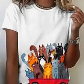 Футболка принт Котики , размер xxl