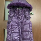 Безрукавка модна S Нова! Опушка кролик