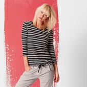 Якісна стильна кофточка в смужку із джерсі від Tchibo (Німеччина), наш р.44-48 (36/38 євро)