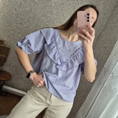 Актуальна, об'ємна блуза в клітинку, бренд ❤️ Відмінний стан