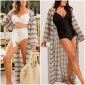 Довга ажурна накидка на купальник