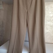 Бежеві брюки з суміші вовни р.14