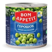Горошок зелений Bom Appetit 420 г з ключем