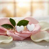 Срібні сережки-пусети Сердечка