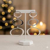 Срібні сережки -пусети Геометрія