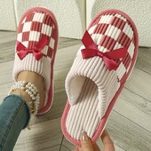 Затишні тепленькі жіночі капці з бантиками 44/45р