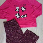 Dunnes stores + M&S брендовый теплый пижамный комплект флис + хлопок размер L евро 44/46