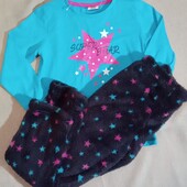 Піжама (лонгслів і штани) для дівчинки від Lupilu , розмір 122-128