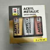 926. набір акрилових фарб Marabu Acryl Metallic Club.