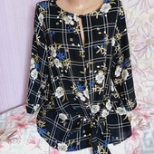 Жіноча Блуза з пояском по талії.Нова. обг 114.креп шифон