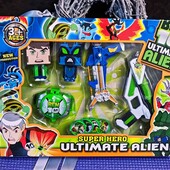 Ben ten Бен Тен фигурки трансформеры + часы с дисками+ 2 пистолета