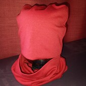 Комплект на весну.Шапочка з хомутом. Теракотовий колір.