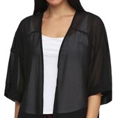 Накідка/кімоно, чорний шифон.