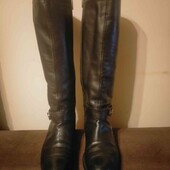 шкіряні чоботи весна осінь, р. 39-40, устілка 26 см 