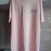 Футболка з написом в пастельно рожевому р.хл