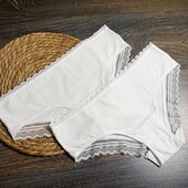 Арт.1162 труси жіночі білі хіпстери 2шт з мереживом esmara