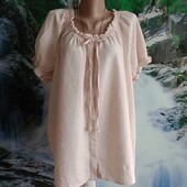 Эффектная стильная льняная блуза для пышненьких модниц.Новая!Италия!