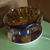 Вінтажна цукерниця, чеське гутне скло