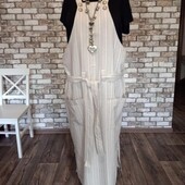 Льняний сарафан вільного крою Об талії 116