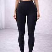 Лосіни нові підліткові на хутрі чорні