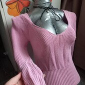 Светр в'язаний рожевий