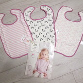 Набір із трьох слинявчиків для дівчинки