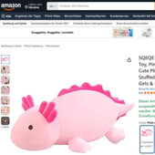 Останній! М'яка іграшка аксолотль Sqeqe, рожева м'яка іграшка аксолотль, мила плюшева подушка