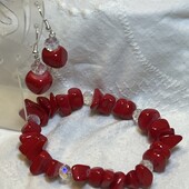 Новинка!Красивый браслет резинка и серьги