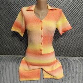 Женский вязаный теплый комбинезон/ромпер, р.36(евро)