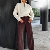 Трендові вельветові джинси з високою посадкою