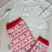 Dunnes stores + Love to lounge теплый флисовый пижамный комплект размер евро 48/50