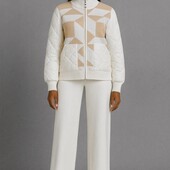 Шикарный костюм, брюки и куртка, chic link , р. l/xl, наш 42-50, песочный- молочный