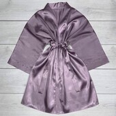 Новий атласний халат-кімоно (з нюансом) М