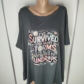 Сіра футболка Shein curve 5XL Пог -72