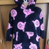 Меховушка, плюшева туника, худи, 7-8 р 128 см, M&S. percy pig. слип, пижама