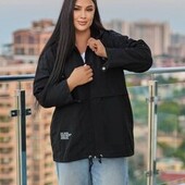 Жіноча батальна куртка вітрівка плащівка з капюшоном.