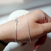 Серебряная цепочка 55см змейка проба 925